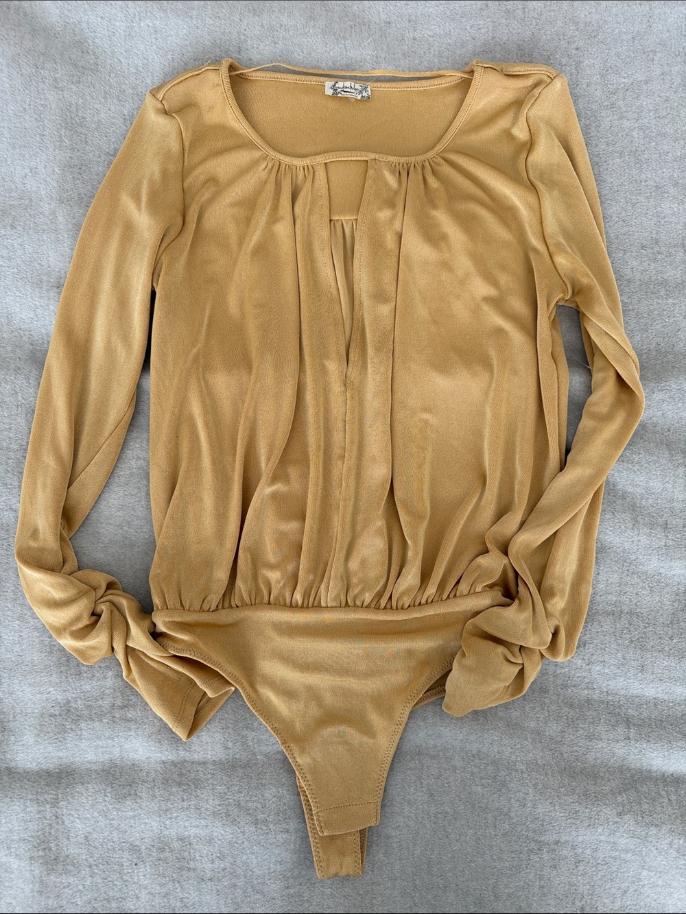 Free People Gold Bodysuit